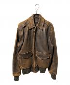 AVIREXアヴィレックス）の古着「A2レザーフライトジャケット」｜ブラウン