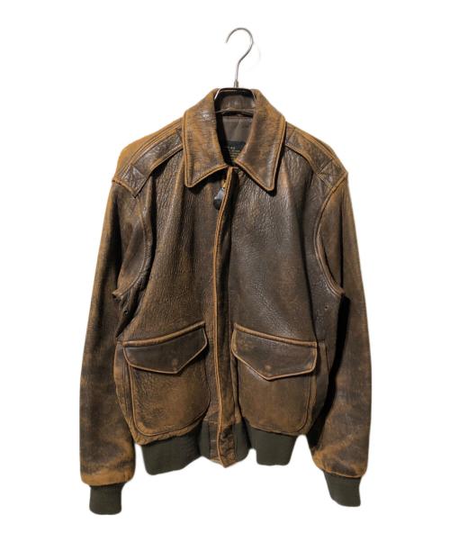 AVIREX（アヴィレックス）AVIREX (アヴィレックス) A2レザーフライトジャケット ブラウン サイズ:36の古着・服飾アイテム