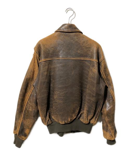 AVIREX（アヴィレックス）AVIREX (アヴィレックス) A2レザーフライトジャケット ブラウン サイズ:36の古着・服飾アイテム