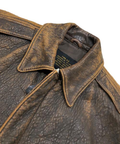 AVIREX（アヴィレックス）AVIREX (アヴィレックス) A2レザーフライトジャケット ブラウン サイズ:36の古着・服飾アイテム