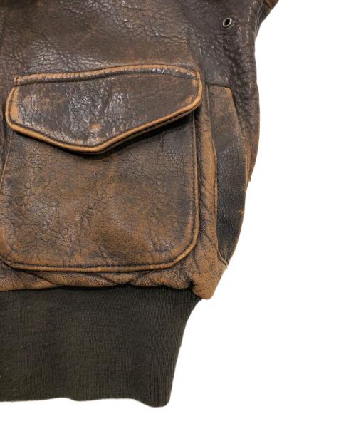 AVIREX（アヴィレックス）AVIREX (アヴィレックス) A2レザーフライトジャケット ブラウン サイズ:36の古着・服飾アイテム