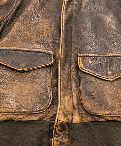 AVIREX（アヴィレックス）AVIREX (アヴィレックス) A2レザーフライトジャケット ブラウン サイズ:36の古着・服飾アイテム