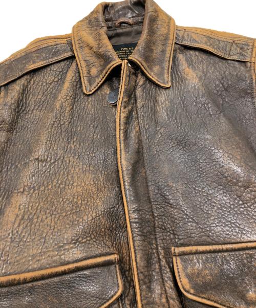 AVIREX（アヴィレックス）AVIREX (アヴィレックス) A2レザーフライトジャケット ブラウン サイズ:36の古着・服飾アイテム