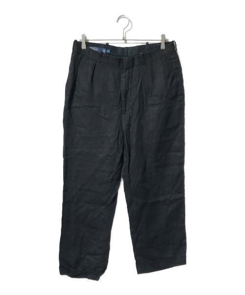 POLO RALPH LAUREN（ポロ・ラルフローレン）POLO RALPH LAUREN (ポロ・ラルフローレン) リネンパンツ／リネンスラックス ブラック サイズ:34✕32の古着・服飾アイテム