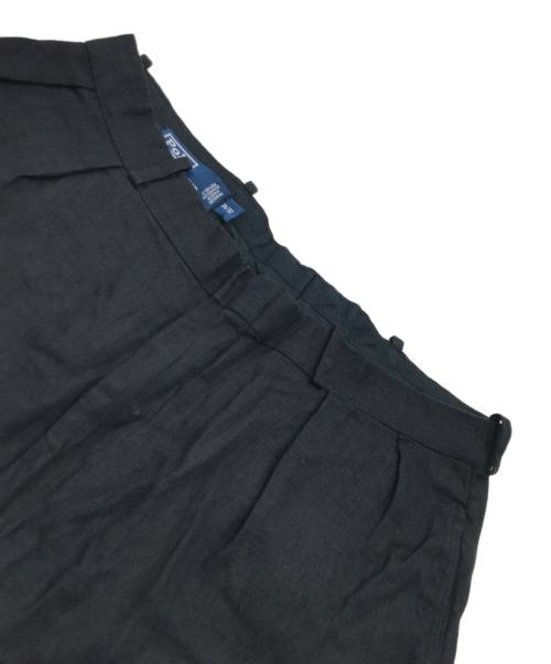 POLO RALPH LAUREN（ポロ・ラルフローレン）POLO RALPH LAUREN (ポロ・ラルフローレン) リネンパンツ／リネンスラックス ブラック サイズ:34✕32の古着・服飾アイテム
