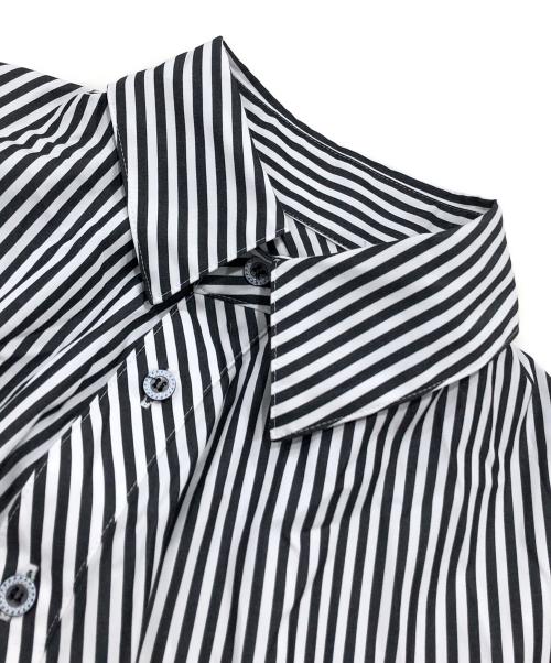 ANREALAGE（アンリアレイジ）ANREALAGE (アンリアレイジ) 変形シャツ ホワイト×ブラック サイズ:46の古着・服飾アイテム