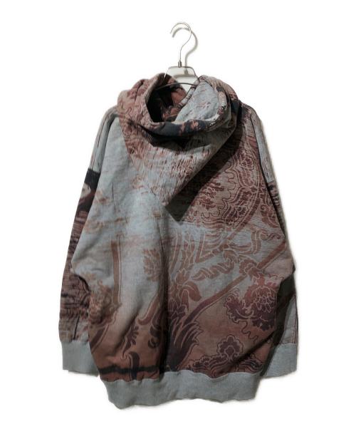Vivienne Westwood man（ヴィヴィアン ウェストウッド マン）Vivienne Westwood man (ヴィヴィアン ウェストウッド マン) プリントデザインパーカー レッド×グレー サイズ:44の古着・服飾アイテム