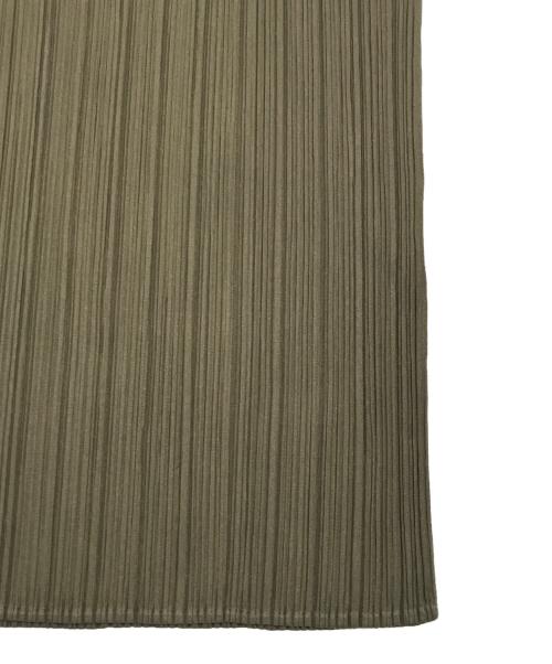 PLEATS PLEASE（プリーツプリーズ）PLEATS PLEASE (プリーツプリーズ) プリーツカットソー/ノースリブカットソー カーキ サイズ:3の古着・服飾アイテム