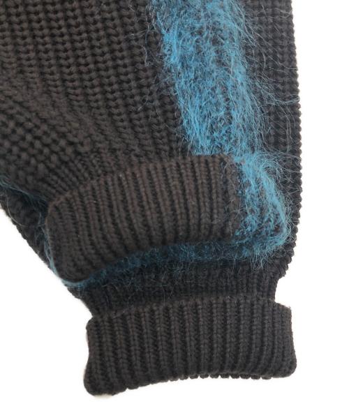 COS（コス）COS (コス) ジオメトリックモックネックニット ブラウン×ブルー サイズ:Mの古着・服飾アイテム