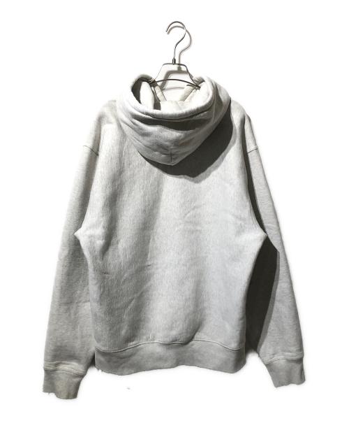 stussy（ステューシー）stussy (ステューシー) STOCK LOGO APPLIQUE HOODIE / ストックロゴアップリケフーディー グレー サイズ:Lの古着・服飾アイテム