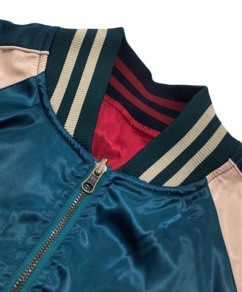 U'S NAVY（ユーエスネイビー）U'S NAVY (アメリカ海軍) リバーシブルスタジャン レッド×グリーン サイズ:Lの古着・服飾アイテム