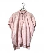 nest Robeネストローブ）の古着「リネンパフィーブラウス/半袖ブラウス」｜ピンク