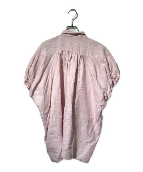 nest Robe（ネストローブ）nest Robe (ネストローブ) リネンパフィーブラウス/半袖ブラウス ピンク サイズ:Fの古着・服飾アイテム
