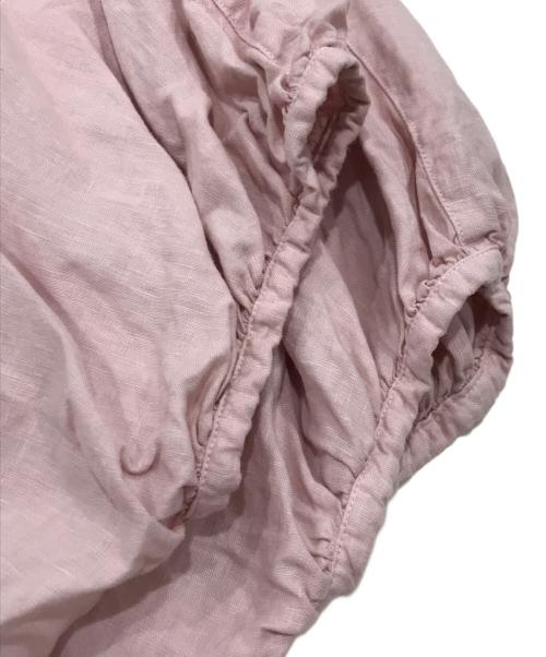 nest Robe（ネストローブ）nest Robe (ネストローブ) リネンパフィーブラウス/半袖ブラウス ピンク サイズ:Fの古着・服飾アイテム
