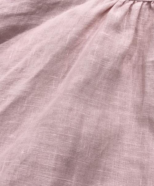 nest Robe（ネストローブ）nest Robe (ネストローブ) リネンパフィーブラウス/半袖ブラウス ピンク サイズ:Fの古着・服飾アイテム
