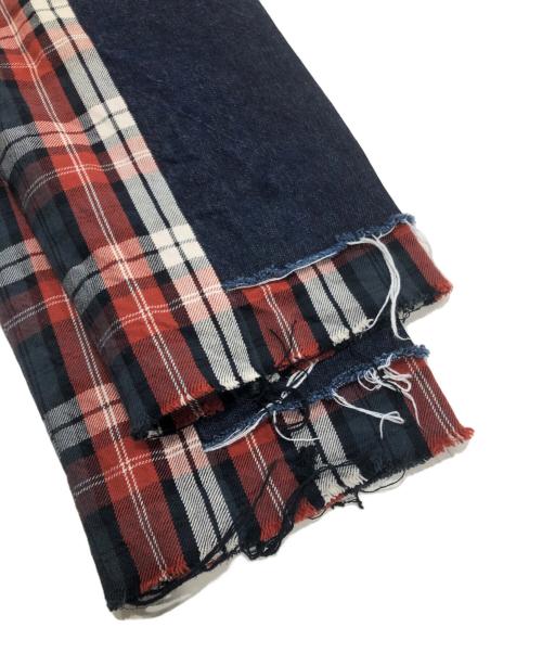 KIDILL（キディル）KIDILL (キディル) Docking Zip Parka / ドッキングジップパーカー グリーン×インディゴ サイズ:Freeの古着・服飾アイテム