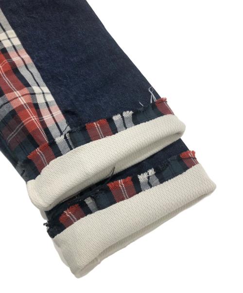 KIDILL（キディル）KIDILL (キディル) Docking Zip Parka / ドッキングジップパーカー グリーン×インディゴ サイズ:Freeの古着・服飾アイテム