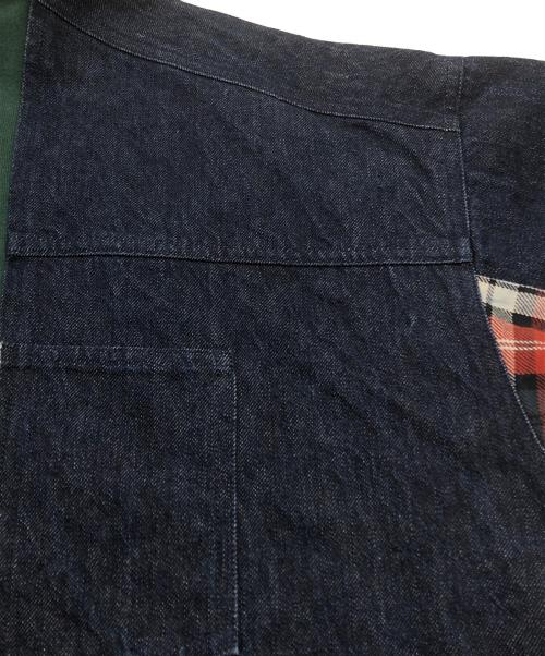 KIDILL（キディル）KIDILL (キディル) Docking Zip Parka / ドッキングジップパーカー グリーン×インディゴ サイズ:Freeの古着・服飾アイテム