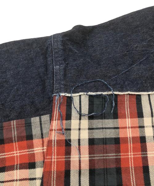 KIDILL（キディル）KIDILL (キディル) Docking Zip Parka / ドッキングジップパーカー グリーン×インディゴ サイズ:Freeの古着・服飾アイテム