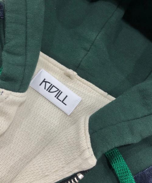 KIDILL（キディル）KIDILL (キディル) Docking Zip Parka / ドッキングジップパーカー グリーン×インディゴ サイズ:Freeの古着・服飾アイテム