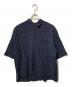 juha（ユハ）の古着「Shadow Check Crop Shirt/シャドウチェッククロップシャツ/半袖シャツ」｜ネイビー