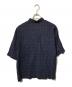 juha (ユハ) Shadow Check Crop Shirt/シャドウチェッククロップシャツ/半袖シャツ ネイビー サイズ:2：6000円