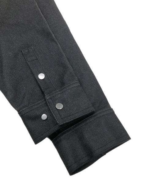 OUAT（オーユーエーティー）OUAT (オーユーエーティー) フリンジポケットリネンシャツジャケット ブラック サイズ:Lの古着・服飾アイテム