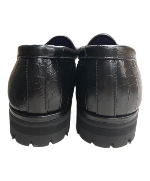 BUDSPOOL（バッズプール）BUDSPOOL (バッズプール) GAKKIN BLOHM CROCODILE EMBOSS LEATHER LOAFER ブラック サイズ:25 1/2の古着・服飾アイテム