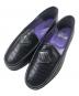 BUDSPOOL（バッズプール）の古着「CROCODILE EMBOSS LEATHER LOAFER」｜ブラック