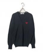 Burberry'sバーバリーズ）の古着「Vネックニット」｜ブラック