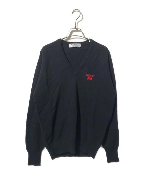 Burberry's（バーバリー）Burberry's (バーバリーズ) Vネックニット ブラック サイズ:表記なしの古着・服飾アイテム