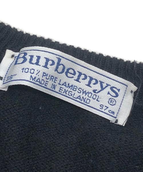 Burberry's（バーバリー）Burberry's (バーバリーズ) Vネックニット ブラック サイズ:表記なしの古着・服飾アイテム