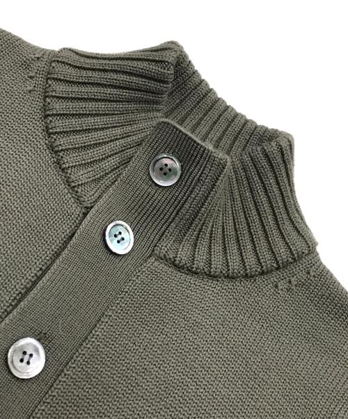 Maker's Shirt 鎌倉（メーカーズシャツカマクラ）Maker's Shirt 鎌倉 (メーカーズシャツカマクラ) スタンドカラーニットカーディガン/ウールカーディガン カーキ サイズ:46の古着・服飾アイテム
