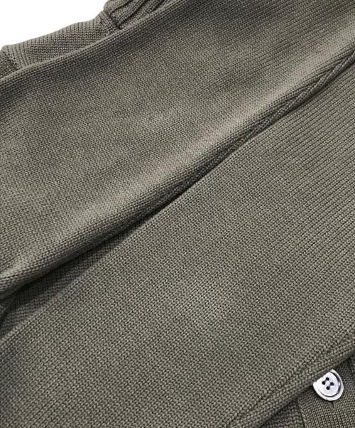 Maker's Shirt 鎌倉（メーカーズシャツカマクラ）Maker's Shirt 鎌倉 (メーカーズシャツカマクラ) スタンドカラーニットカーディガン/ウールカーディガン カーキ サイズ:46の古着・服飾アイテム