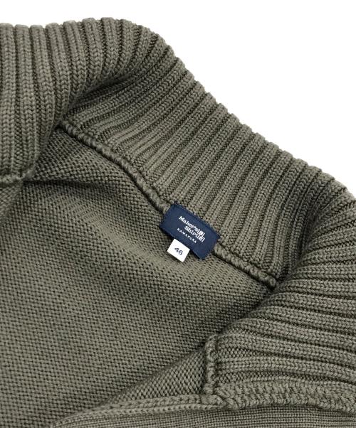 Maker's Shirt 鎌倉（メーカーズシャツカマクラ）Maker's Shirt 鎌倉 (メーカーズシャツカマクラ) スタンドカラーニットカーディガン/ウールカーディガン カーキ サイズ:46の古着・服飾アイテム