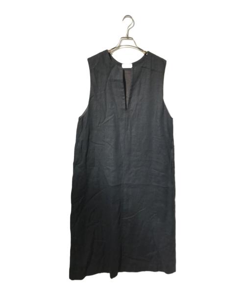 KAGURE（カグレ）kagure (カグレ) リネンボックスワンピース ブラック サイズ:Freeの古着・服飾アイテム