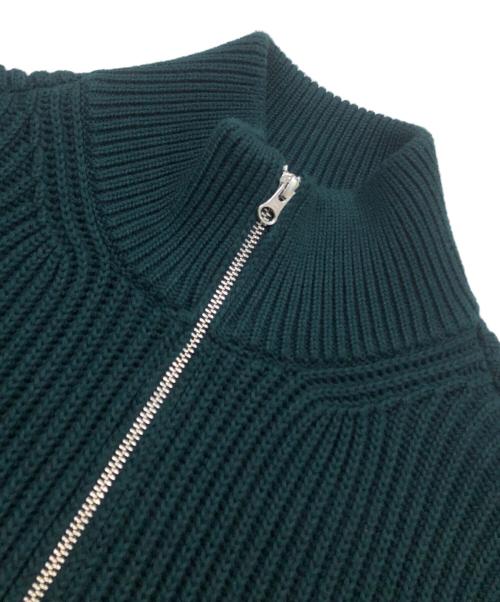 MM6 Maison Margiela（エムエムシックスメゾンマルジェラ）MM6 Maison Margiela (エムエムシックスメゾンマルジェラ) Damaged Knit Cardigan グリーン サイズ:Sの古着・服飾アイテム