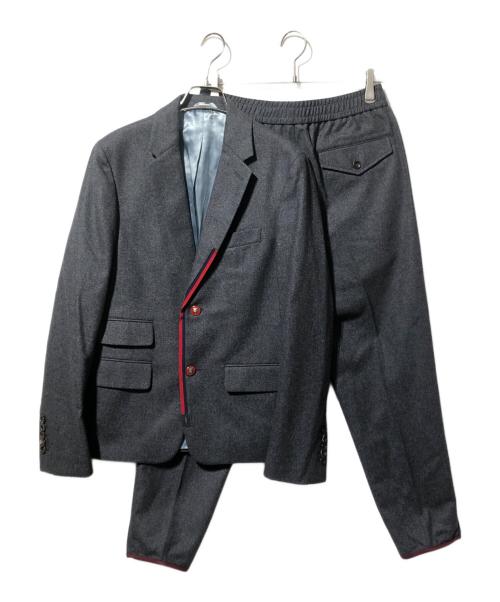 GUCCI（グッチ）GUCCI (グッチ) 背面刺繍デザインセットアップスーツ グレー サイズ:44の古着・服飾アイテム