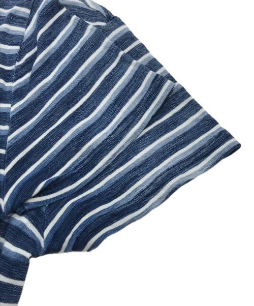 RRL（ダブルアールエル）RRL (ダブルアールエル) 半袖ボーダーカットソー/半袖コットンTシャツ ブルー サイズ:Sの古着・服飾アイテム