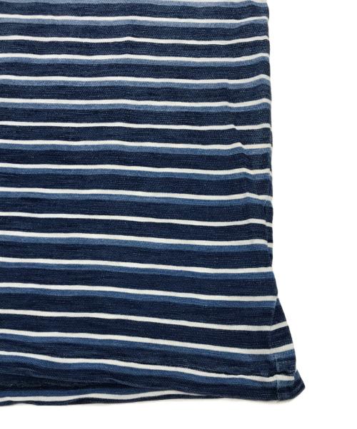 RRL（ダブルアールエル）RRL (ダブルアールエル) 半袖ボーダーカットソー/半袖コットンTシャツ ブルー サイズ:Sの古着・服飾アイテム