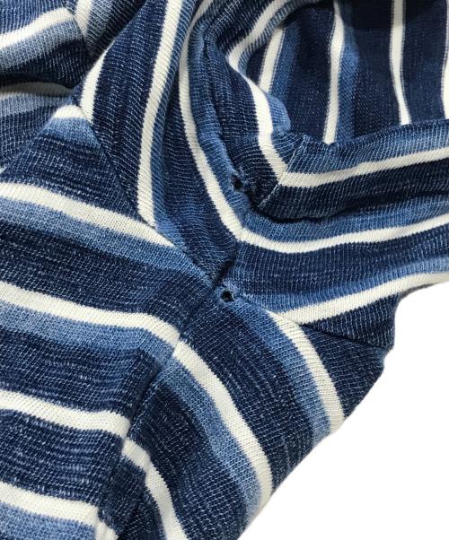 RRL（ダブルアールエル）RRL (ダブルアールエル) 半袖ボーダーカットソー/半袖コットンTシャツ ブルー サイズ:Sの古着・服飾アイテム