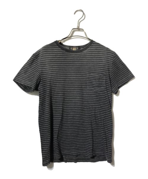 RRL（ダブルアールエル）RRL (ダブルアールエル) 半袖ボーダーカットソー/半袖コットンTシャツ グレー サイズ:Sの古着・服飾アイテム