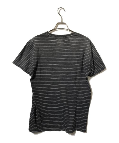 RRL（ダブルアールエル）RRL (ダブルアールエル) 半袖ボーダーカットソー/半袖コットンTシャツ グレー サイズ:Sの古着・服飾アイテム