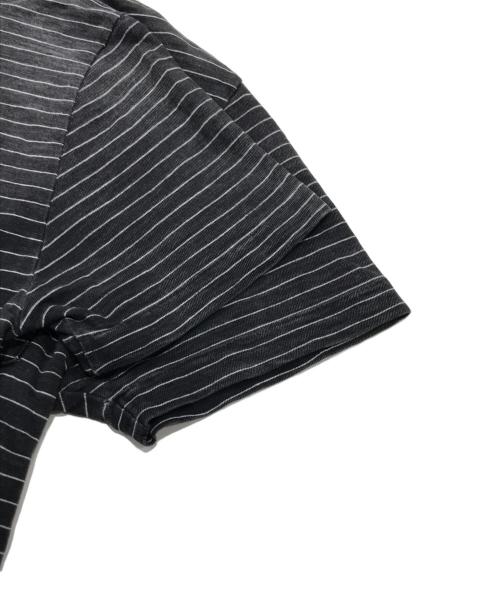 RRL（ダブルアールエル）RRL (ダブルアールエル) 半袖ボーダーカットソー/半袖コットンTシャツ グレー サイズ:Sの古着・服飾アイテム