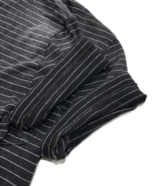 RRL（ダブルアールエル）RRL (ダブルアールエル) 半袖ボーダーカットソー/半袖コットンTシャツ グレー サイズ:Sの古着・服飾アイテム