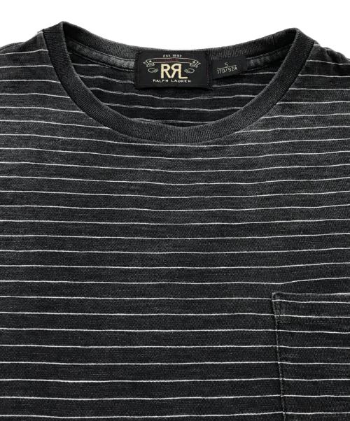 RRL（ダブルアールエル）RRL (ダブルアールエル) 半袖ボーダーカットソー/半袖コットンTシャツ グレー サイズ:Sの古着・服飾アイテム