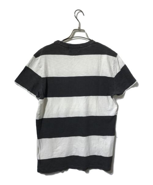 RRL（ダブルアールエル）RRL (ダブルアールエル) 半袖ボーダーカットソー/半袖コットンTシャツ ホワイト×ブラック サイズ:Sの古着・服飾アイテム