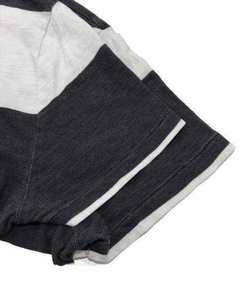 RRL（ダブルアールエル）RRL (ダブルアールエル) 半袖ボーダーカットソー/半袖コットンTシャツ ホワイト×ブラック サイズ:Sの古着・服飾アイテム