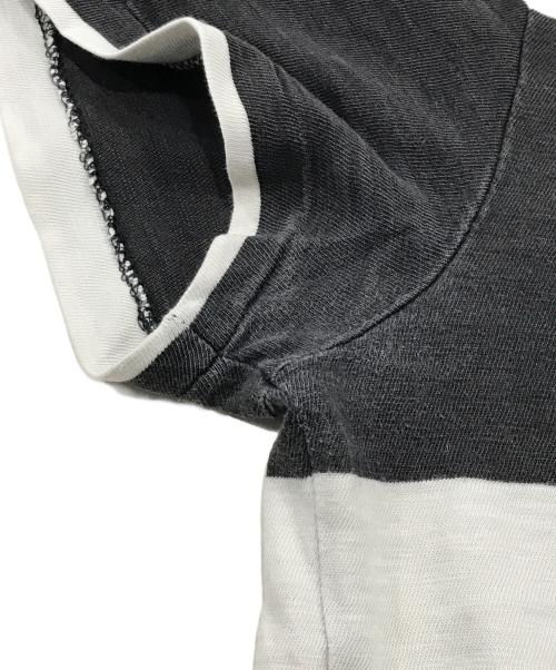 RRL（ダブルアールエル）RRL (ダブルアールエル) 半袖ボーダーカットソー/半袖コットンTシャツ ホワイト×ブラック サイズ:Sの古着・服飾アイテム