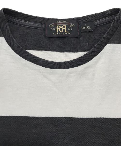 RRL（ダブルアールエル）RRL (ダブルアールエル) 半袖ボーダーカットソー/半袖コットンTシャツ ホワイト×ブラック サイズ:Sの古着・服飾アイテム